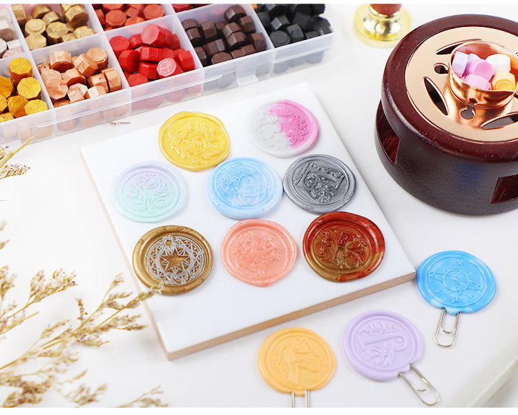 Wax Seal Stamp with Sealing Wax Beads Tool Kit 670-720 Pcs