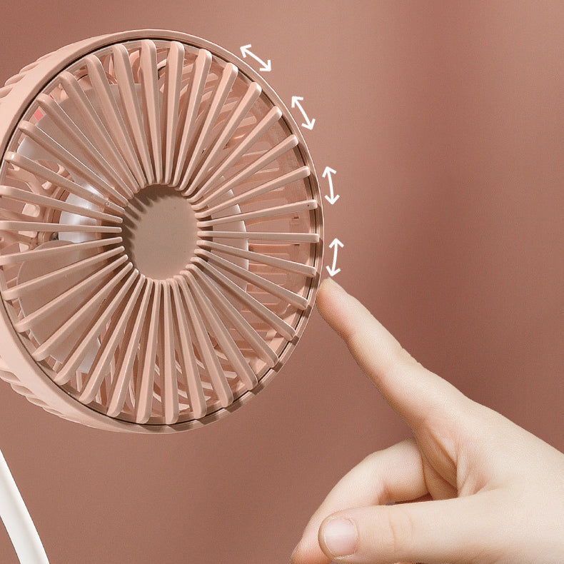 Portable Rechargeable Table Clip Fan Pink