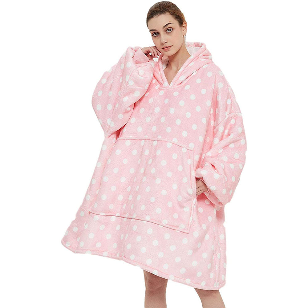 EXTRA THICK Oversized Microfiber Wearable Blanket Pink