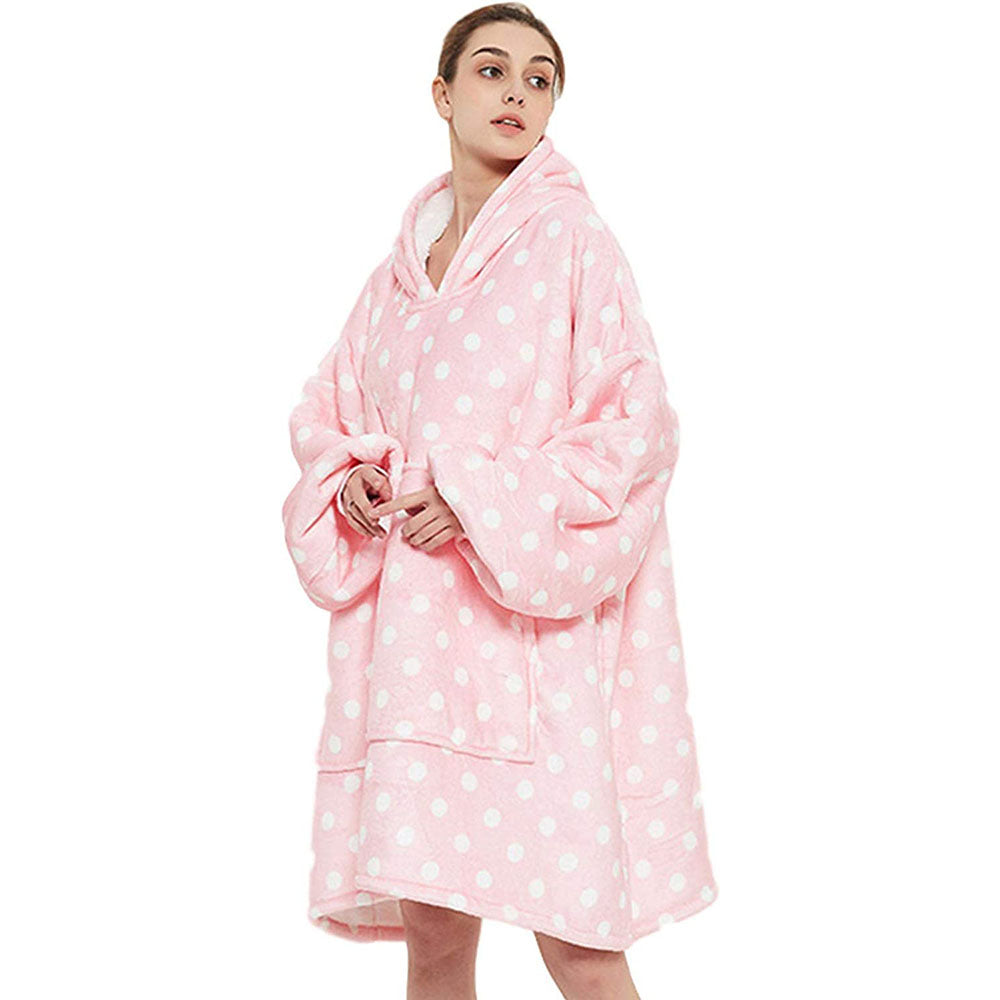 EXTRA THICK Oversized Microfiber Wearable Blanket Pink
