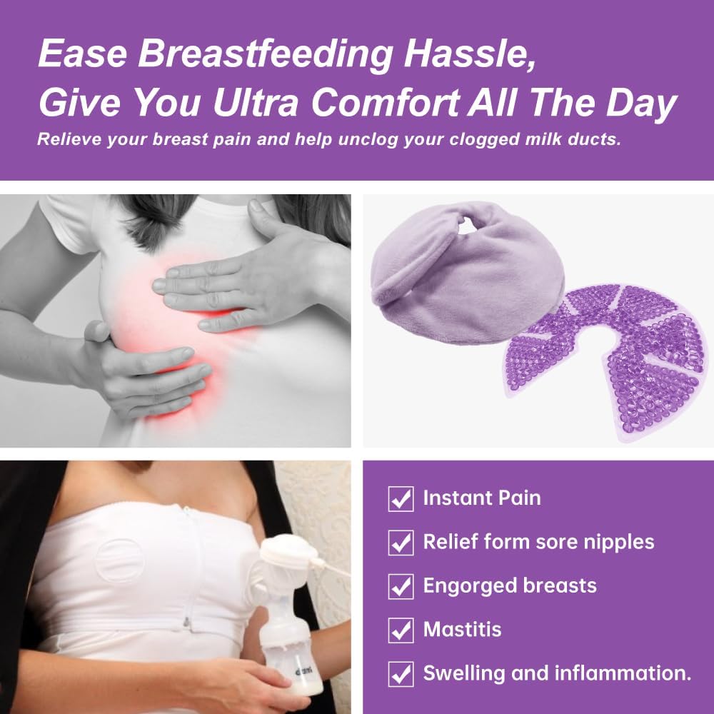 Hot Cold Breast Gel Bead Ice Packs Breast Pads Relief for Breastfeeding