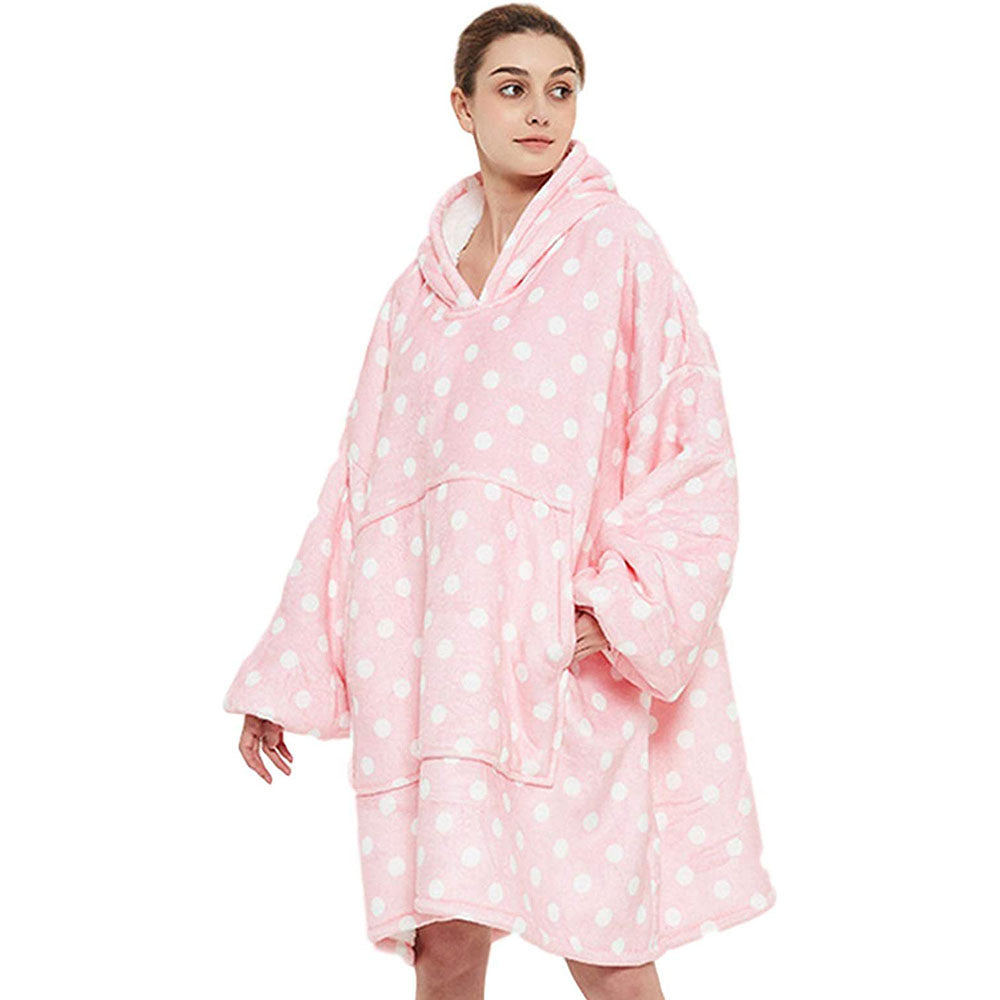 EXTRA THICK Oversized Microfiber Wearable Blanket Pink