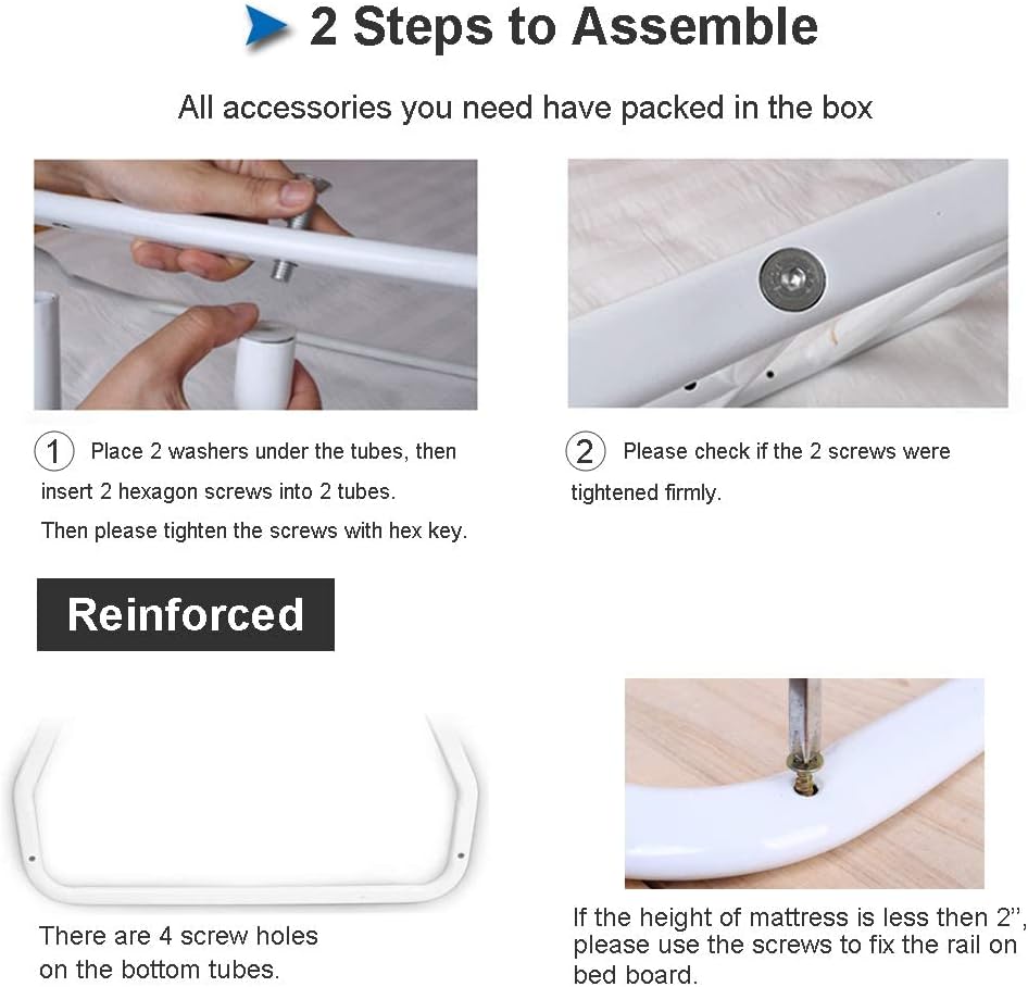 Bed Rail Safety Frame for Seniors Pregnant Patients Safety Bed Handrail