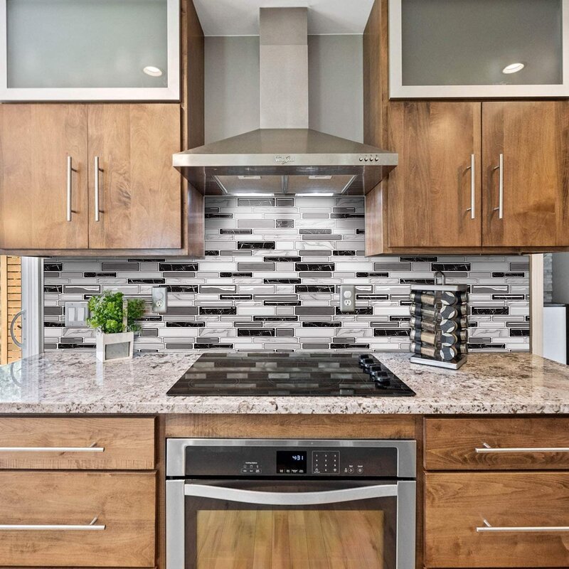 5-Sheet Self Adhesive 3D Wall Backsplash Marble S