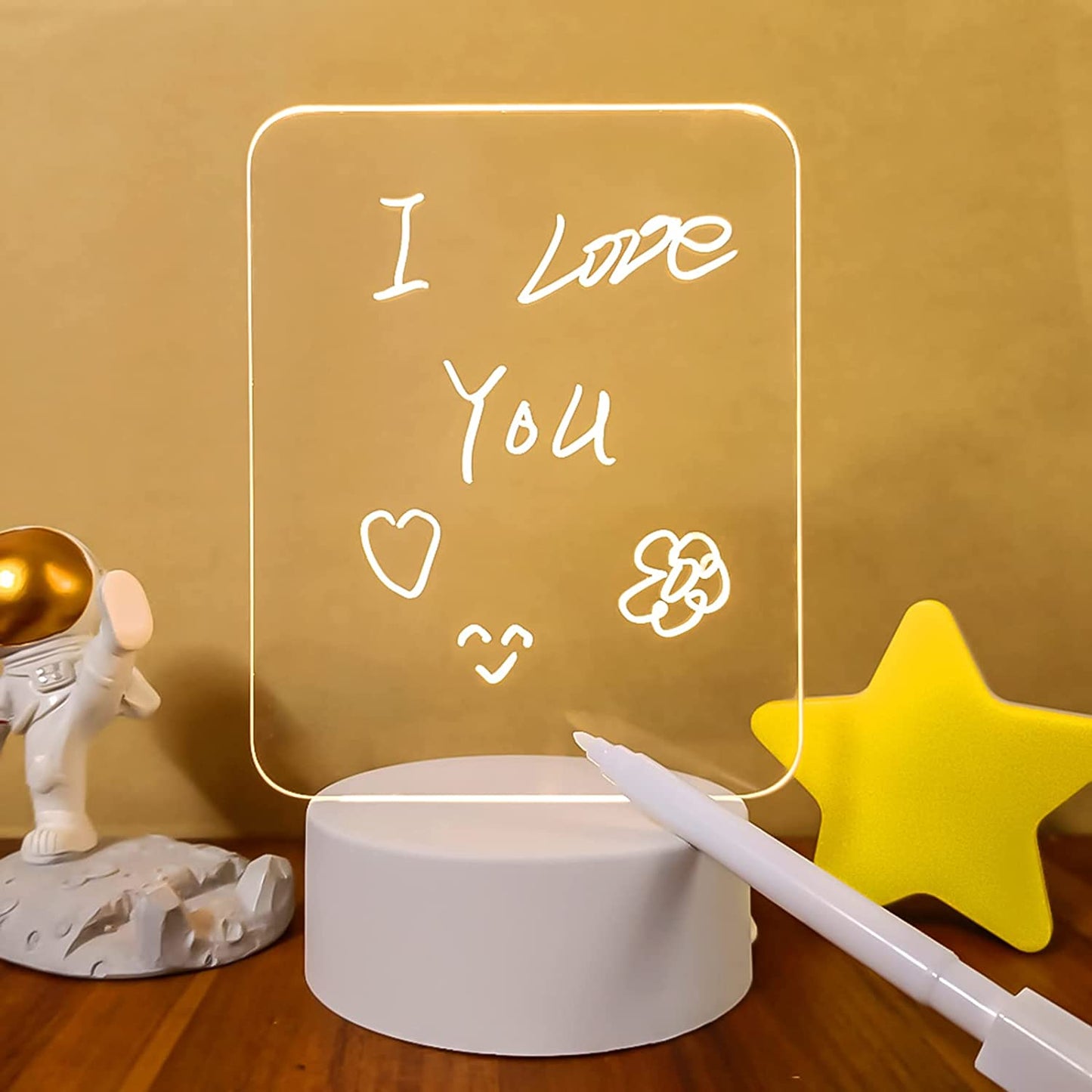 Acrylic LED Glow Memo Board Vertical