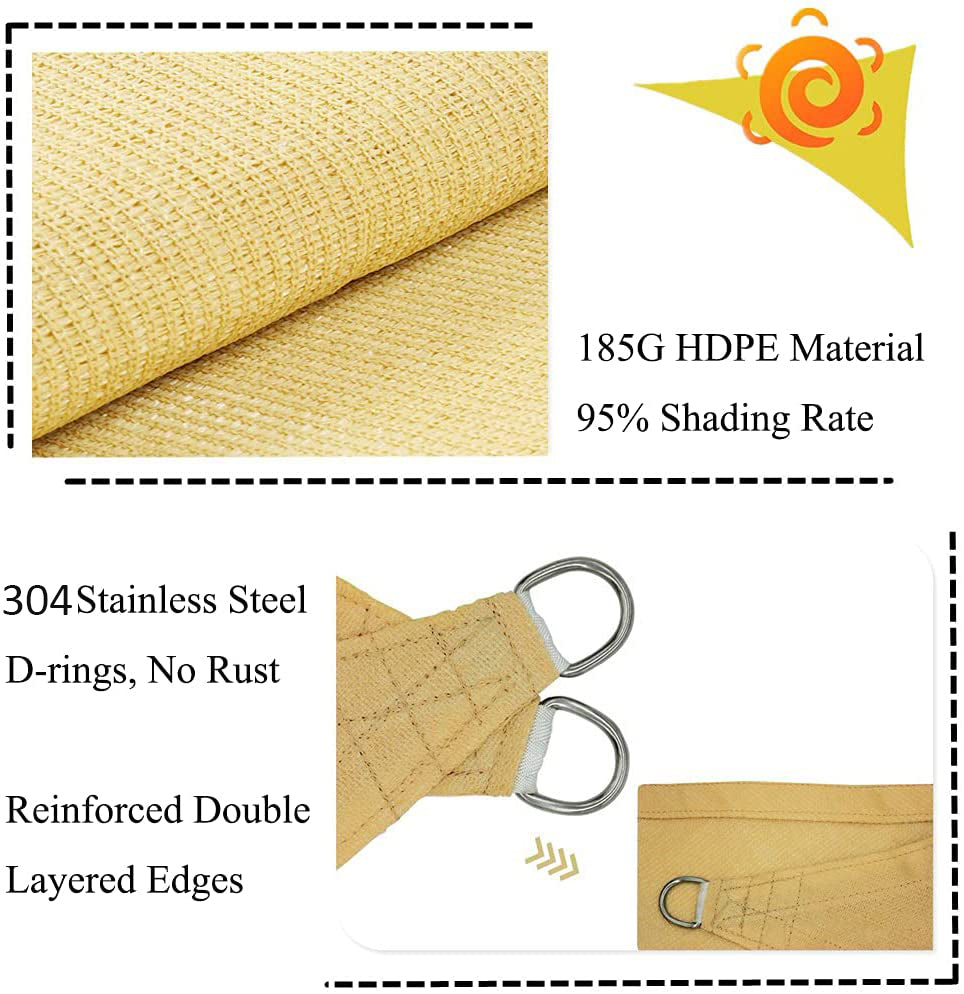 Sun Shade Sail Rectangle 4m x 6m