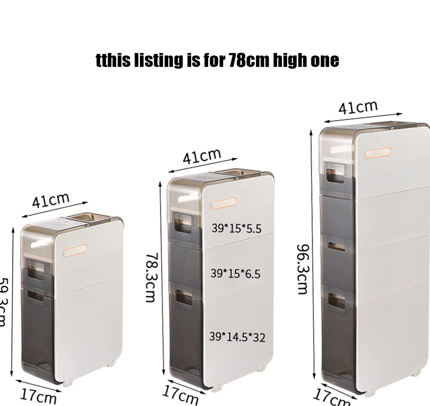 3 Tier Bathroom Storage Cabinet Shelf Corner Organiser