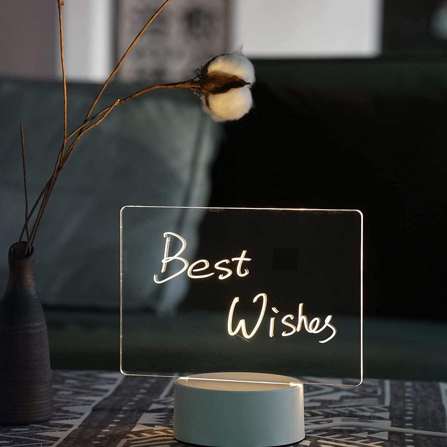 Acrylic LED Glow Memo Board Horizontal