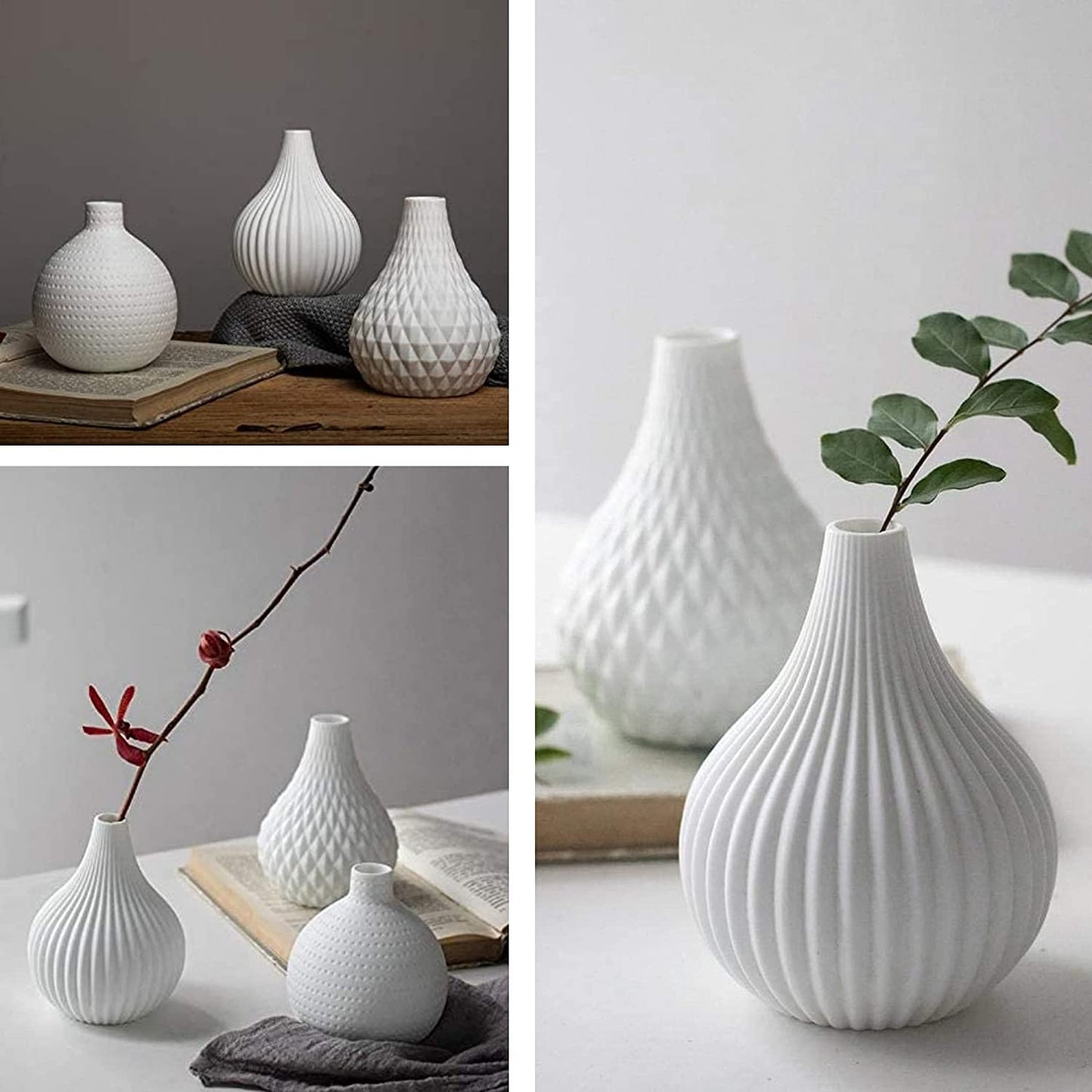 Ceramic Flower Vase 3 Pcs Set