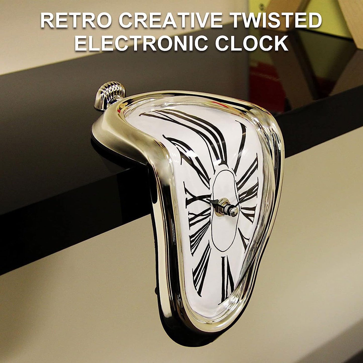Melting Clock Black