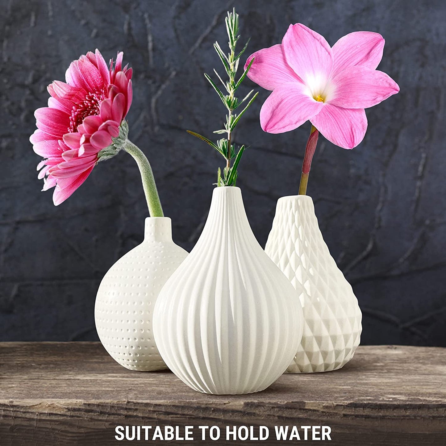 Ceramic Flower Vase 3 Pcs Set