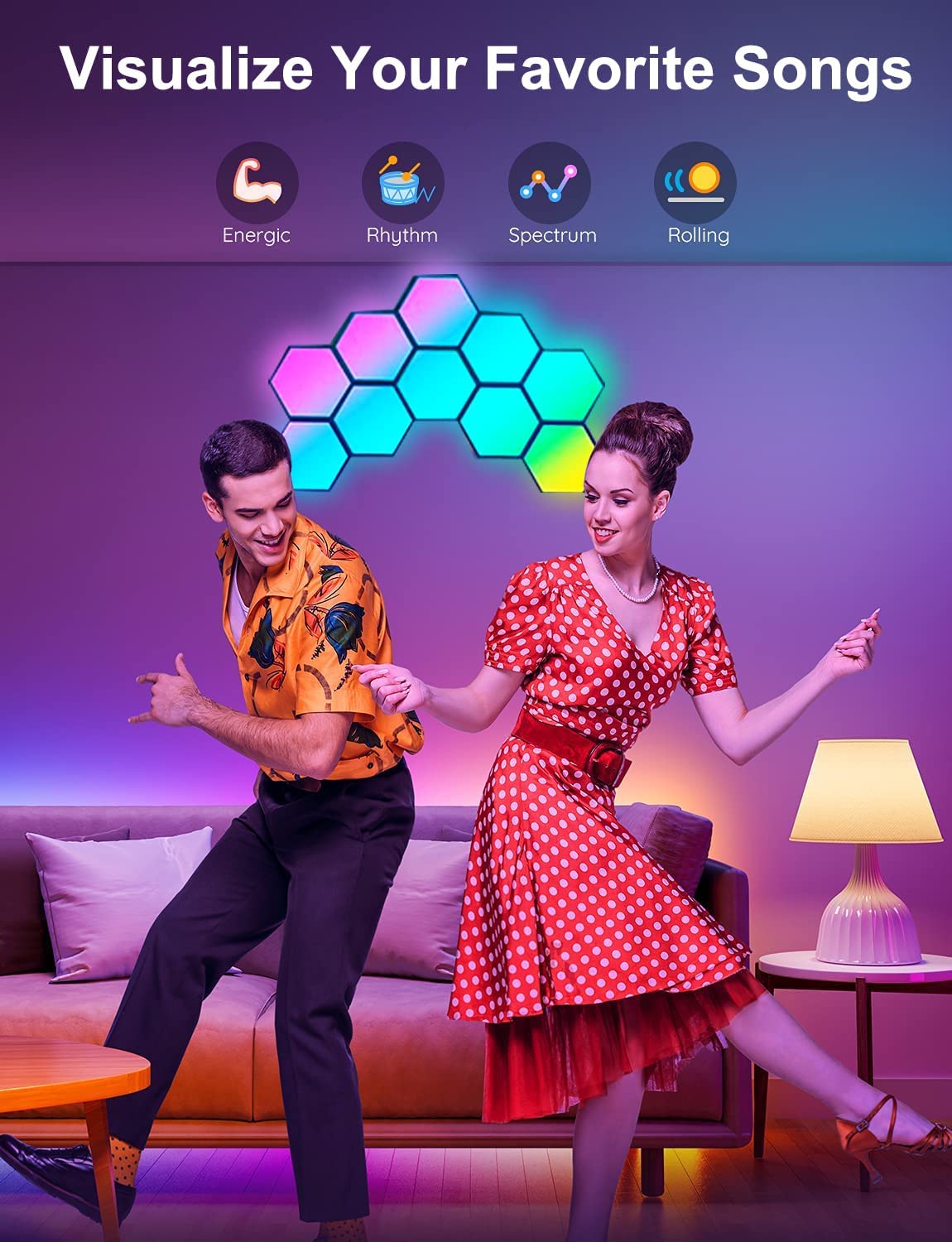 Beehive Wall LED light 6Pcs