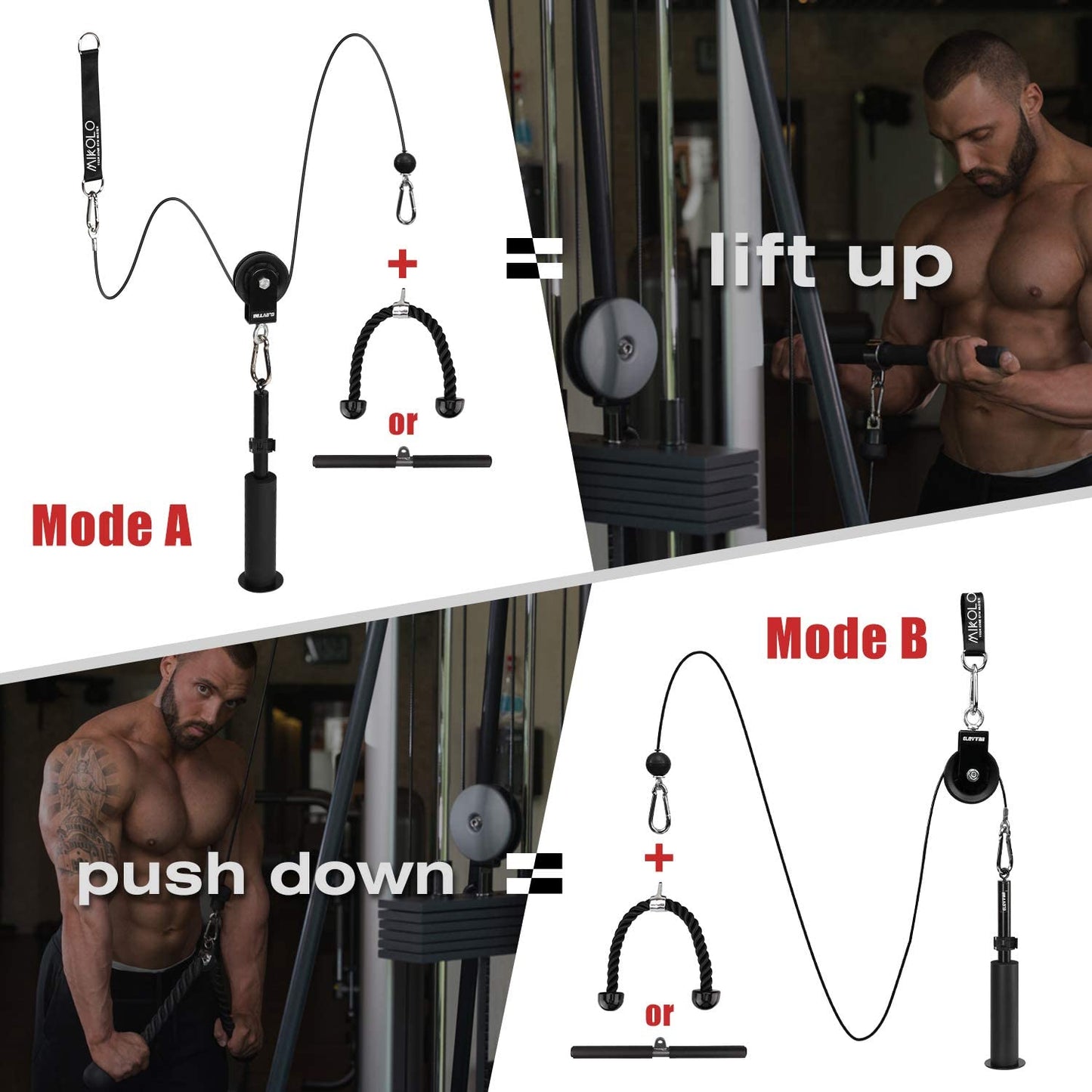 Fitness LAT and Lift Pulley System