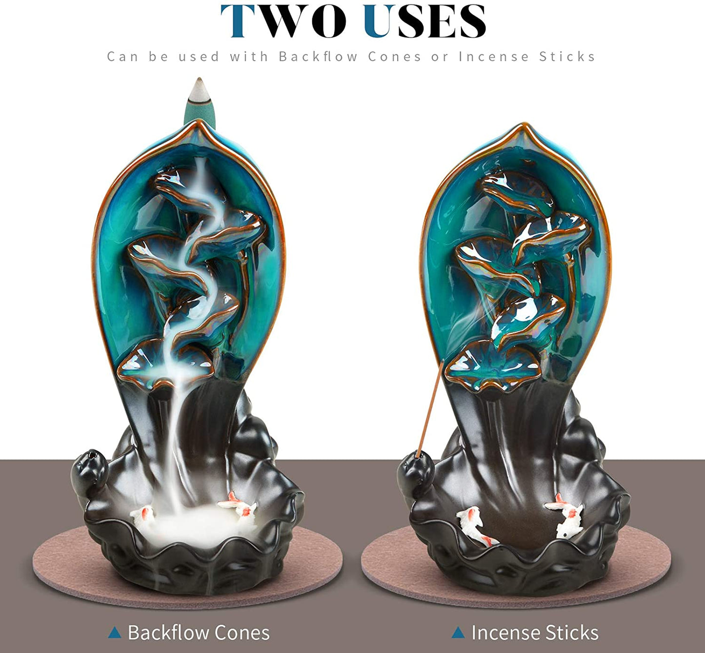 Backflow Incense Burner Waterfall B