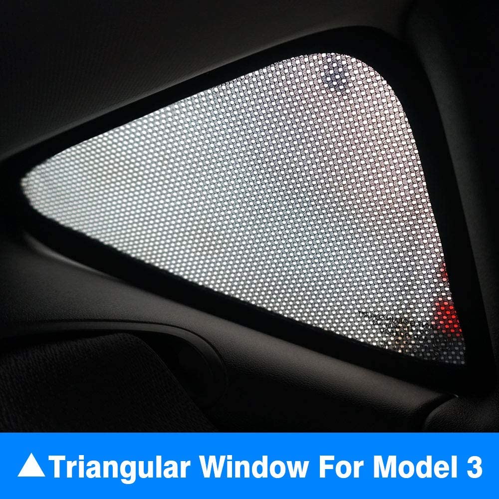 Tesla Model 3 Sunshades 2022 2021 Glass Roof and Half Rear Window Sunshade Foldable with UV/Heat Insulation Film Cover Set(6Pcs)