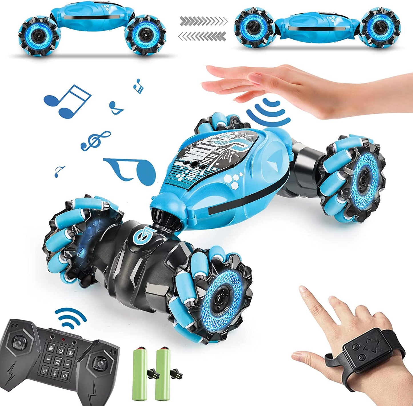 Gesture Sensing RC Stunt Car Gray
