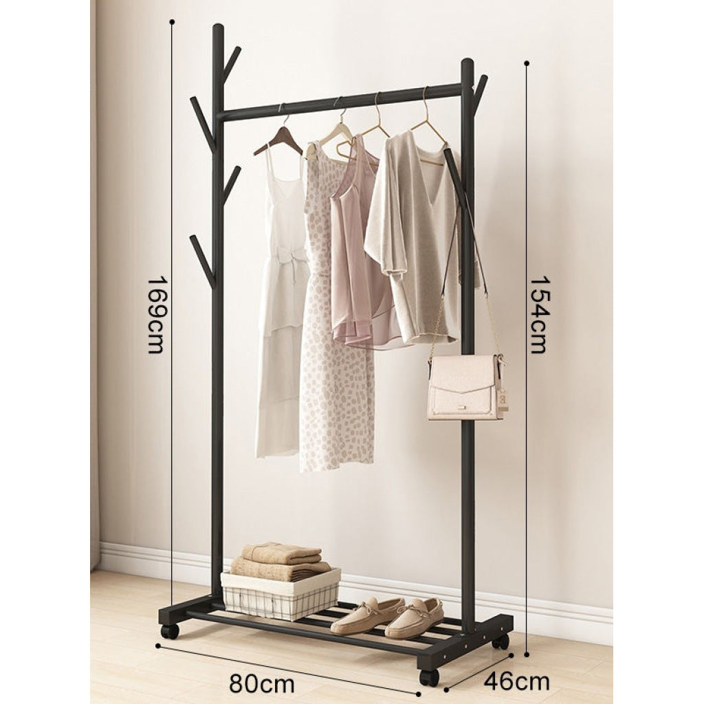 80CM COAT RACK BLACK