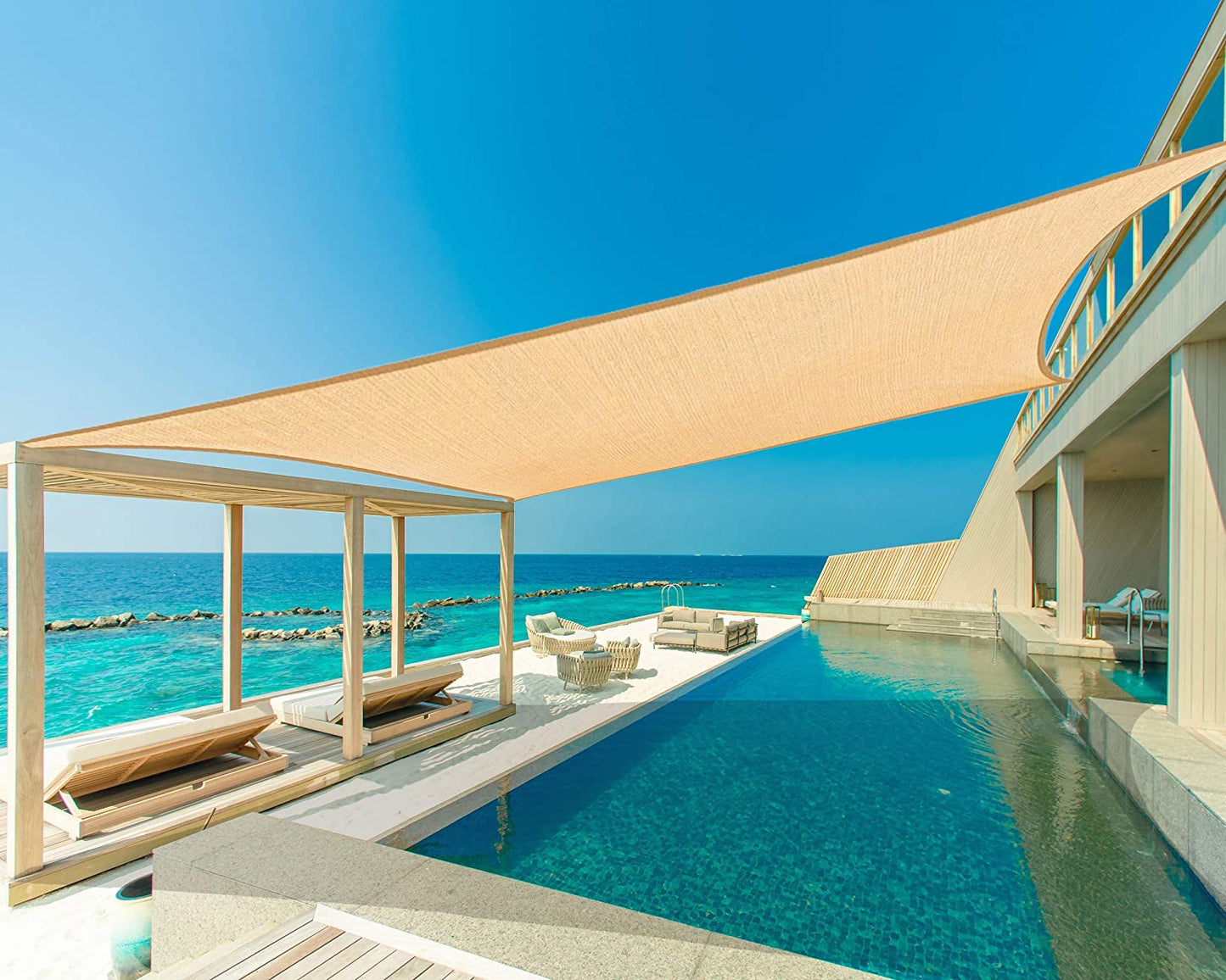 Sun Shade Sail Rectangle 4m x 6m