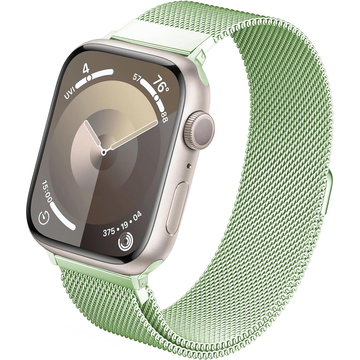 Stainless Steel Milanese Loop Apple Watch Band Mint Green 42mm 44mm 45mm 49mm