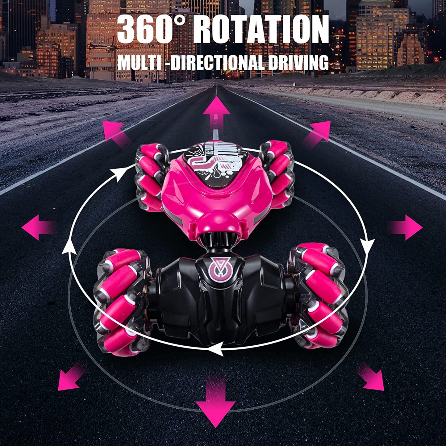 Gesture Sensing RC Stunt Car Pink