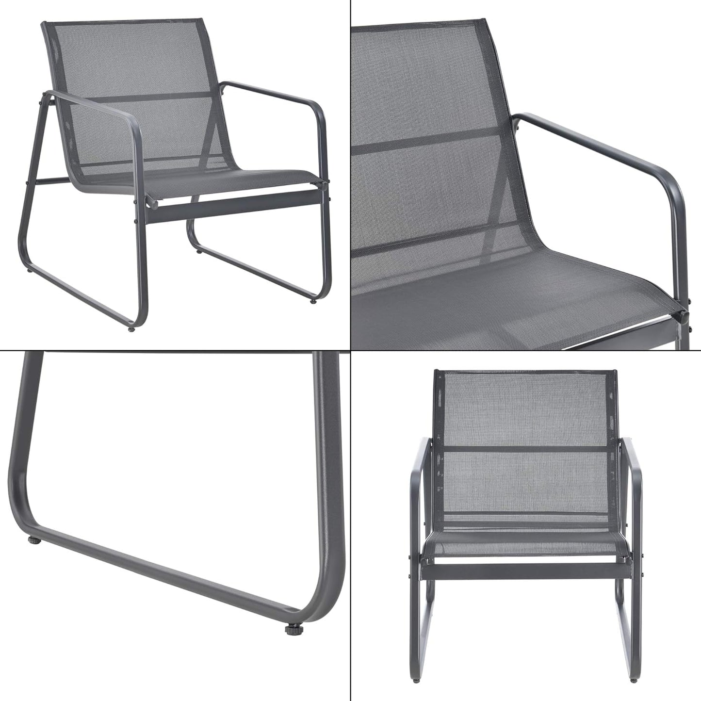4-Piece Garden Outdoor Furniture Set, Sectional Patio Bistro Set