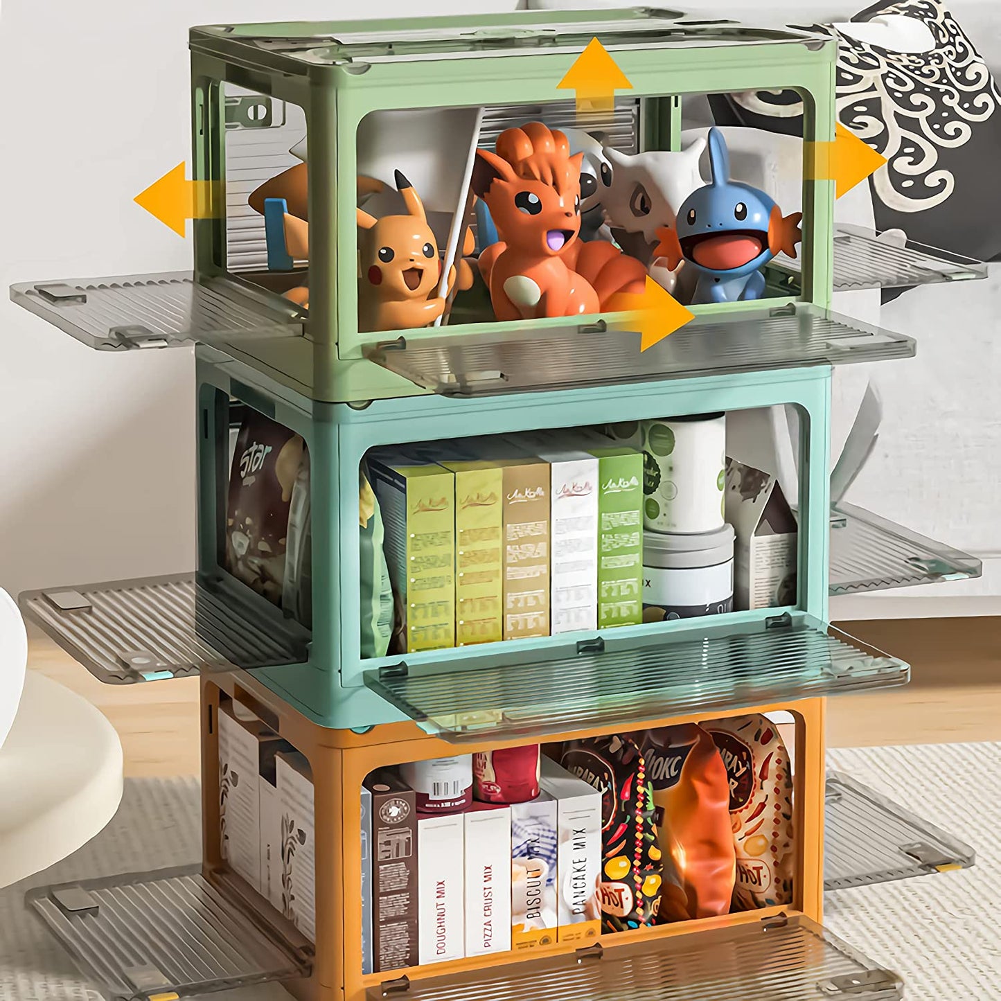 Desktop Storage Box Folding White - 40.5cm x 29cm x 24.5cm