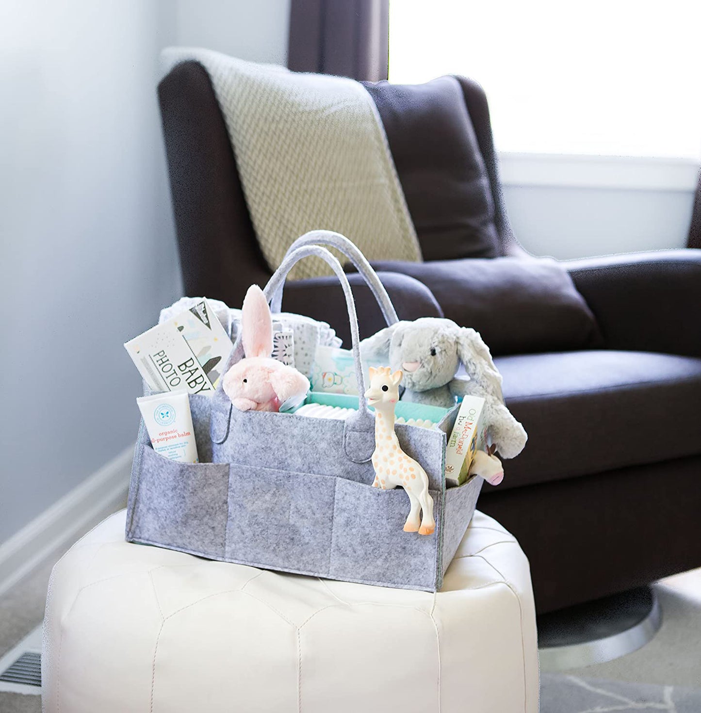 Baby Nappy Caddy Organizer - Purple