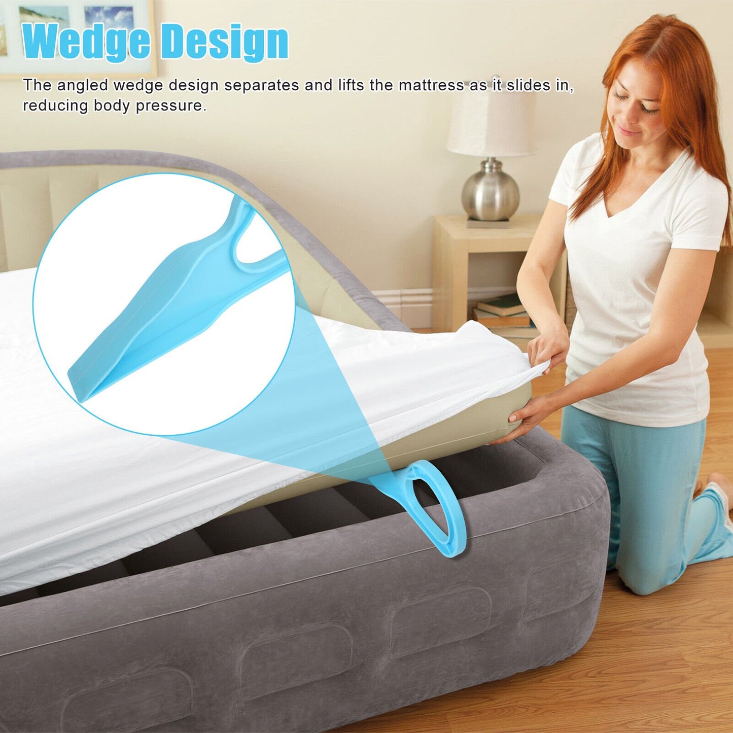 2 Pack Ergonomic Mattress Wedge Elevator Effortless Laying Bed Lifter Raiserx Ergonomic Mattress Wedge Elevator