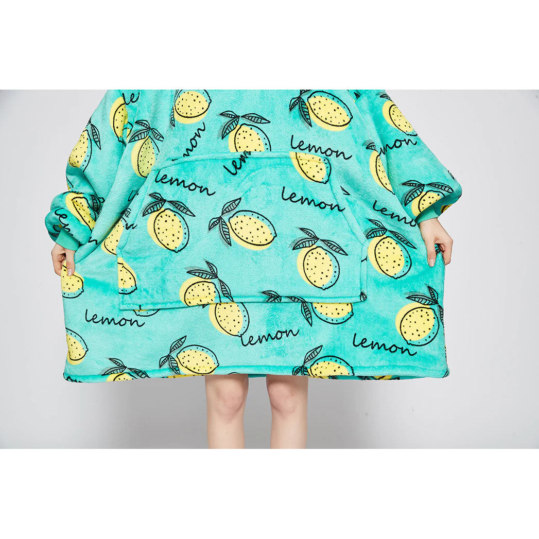 EXTRA THICK Oversized Microfiber Wearable Blanket Lemon