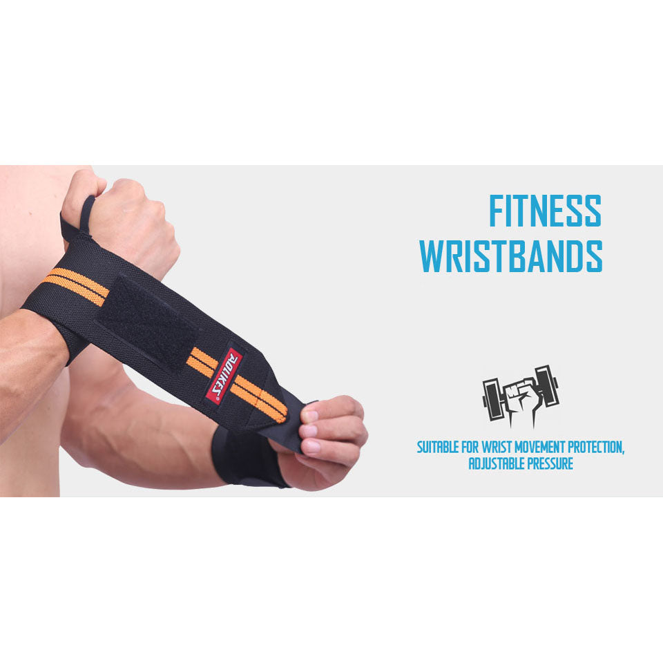 Compression Wristbands Wrist Brace 2pcs Fitness Padded Wrist Thumb Brace Strap Power Weight Lifting Hand Wrap Support Gym Training Bar Wristband