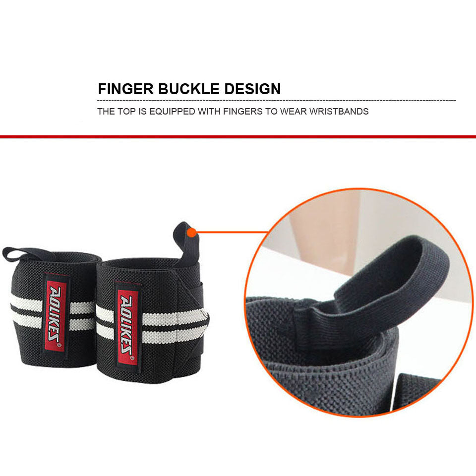 Compression Wristbands Wrist Brace 2pcs Fitness Padded Wrist Thumb Brace Strap Power Weight Lifting Hand Wrap Support Gym Training Bar Wristband