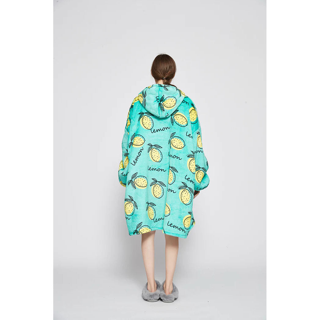 EXTRA THICK Oversized Microfiber Wearable Blanket Lemon