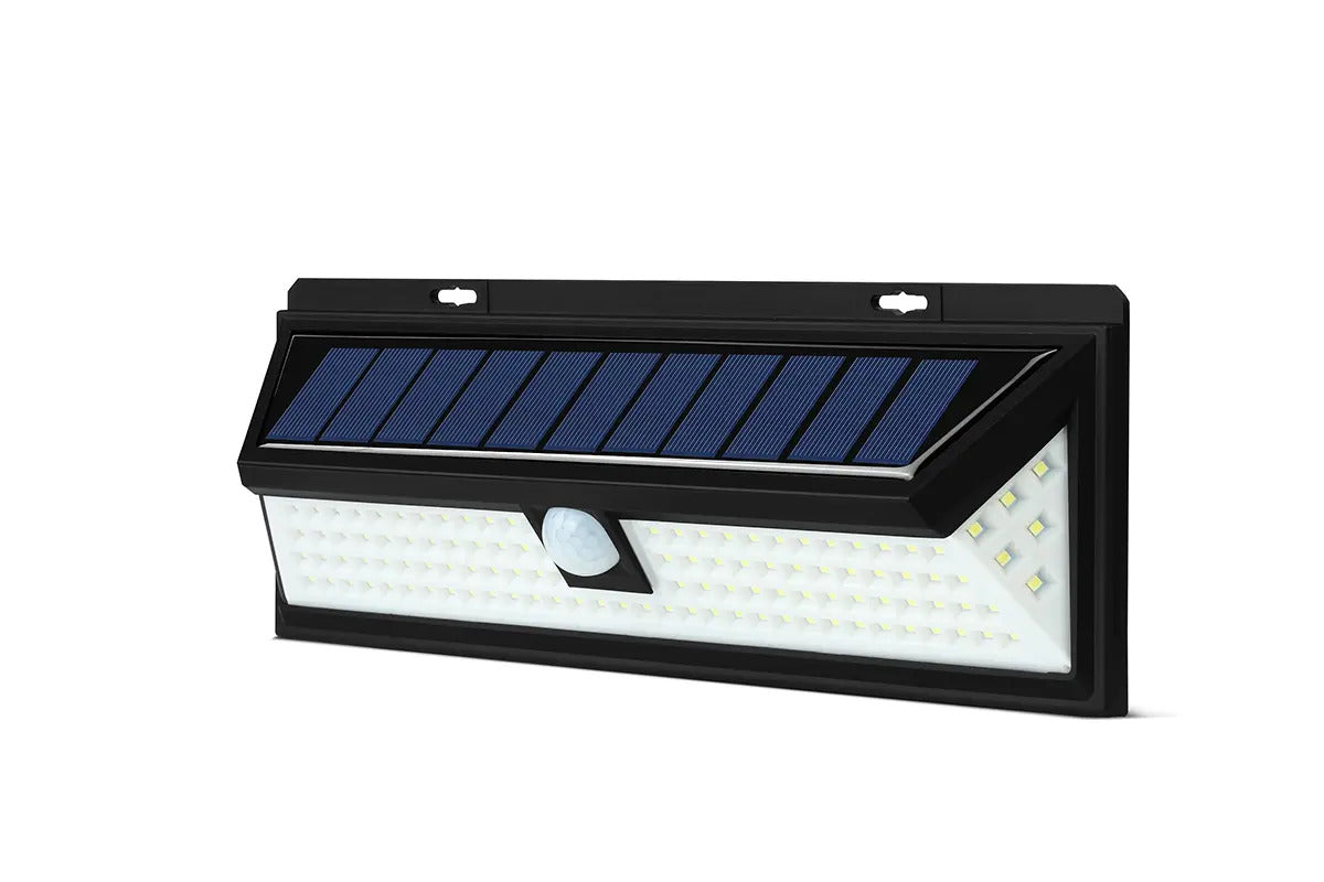180 LED Solar Power Wall Light 3 Modes Body Sensor