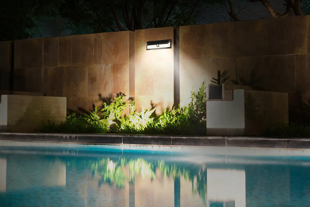 180 LED Solar Power Wall Light 3 Modes Body Sensor