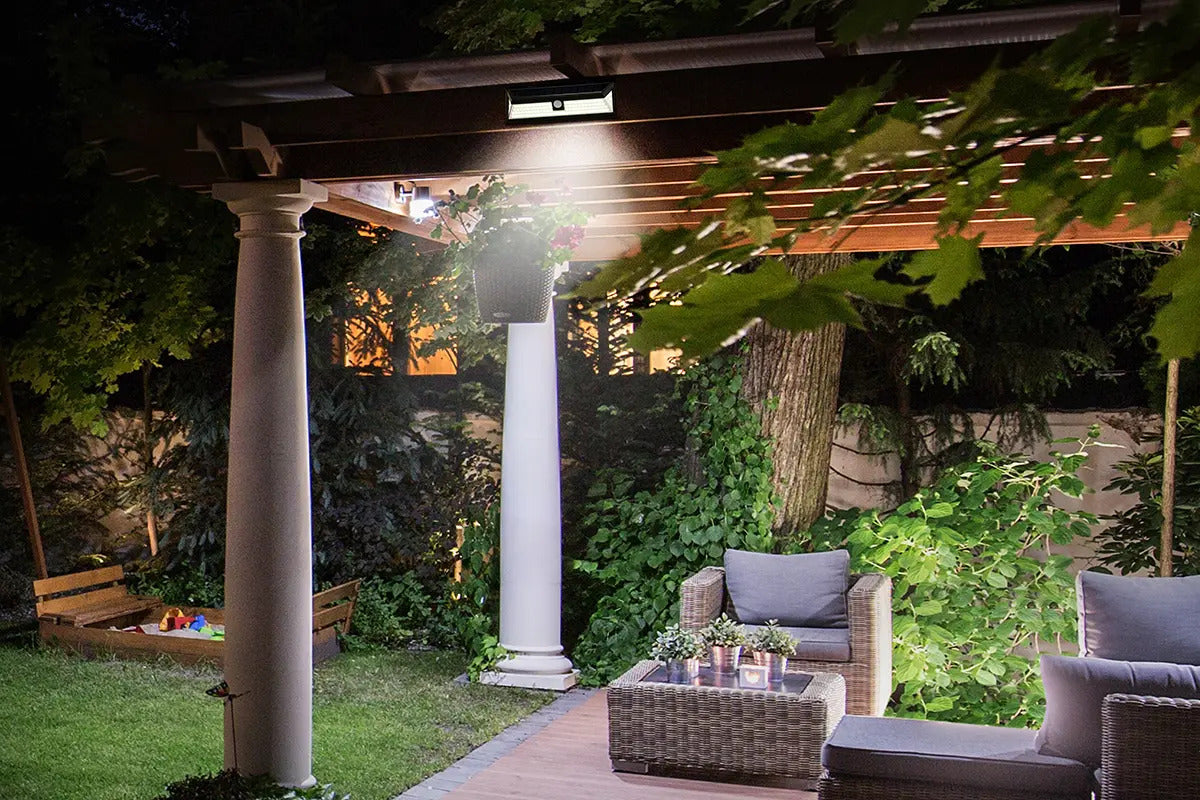 180 LED Solar Power Wall Light 3 Modes Body Sensor