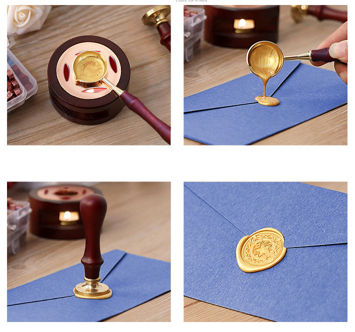 Wax Seal Stamp with Sealing Wax Beads Tool Kit 670-720 Pcs