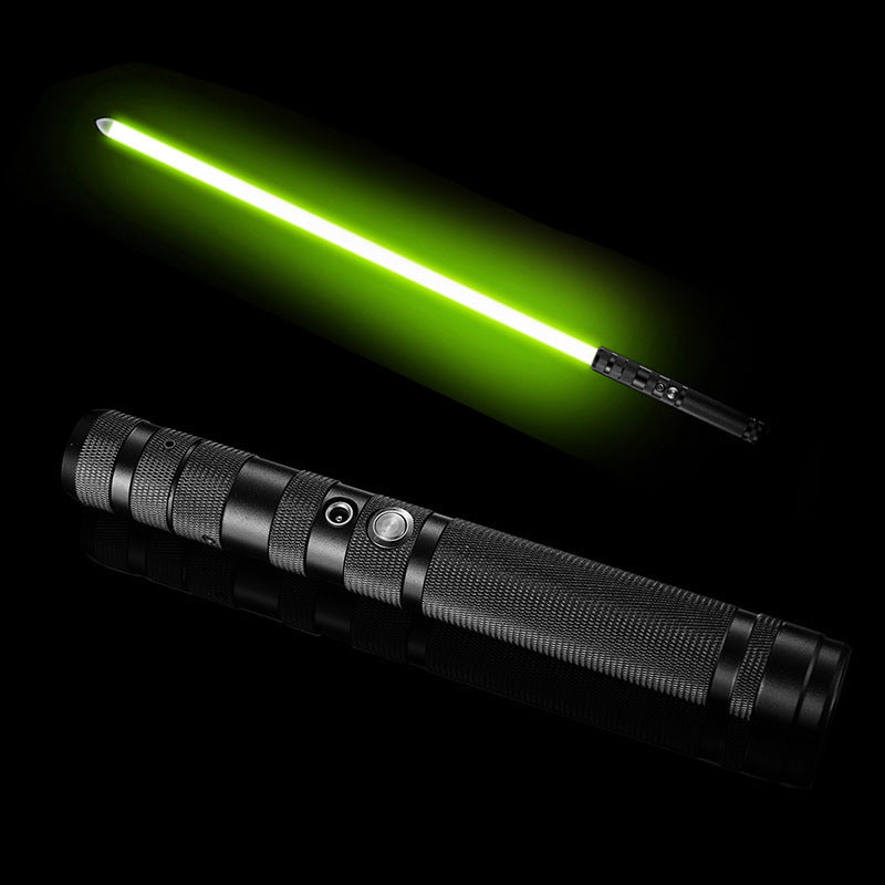 Double-Bladed Lightsaber Metal Rechargeable LED Sword with 7 RGB Colors Changeable and Sound Fonts