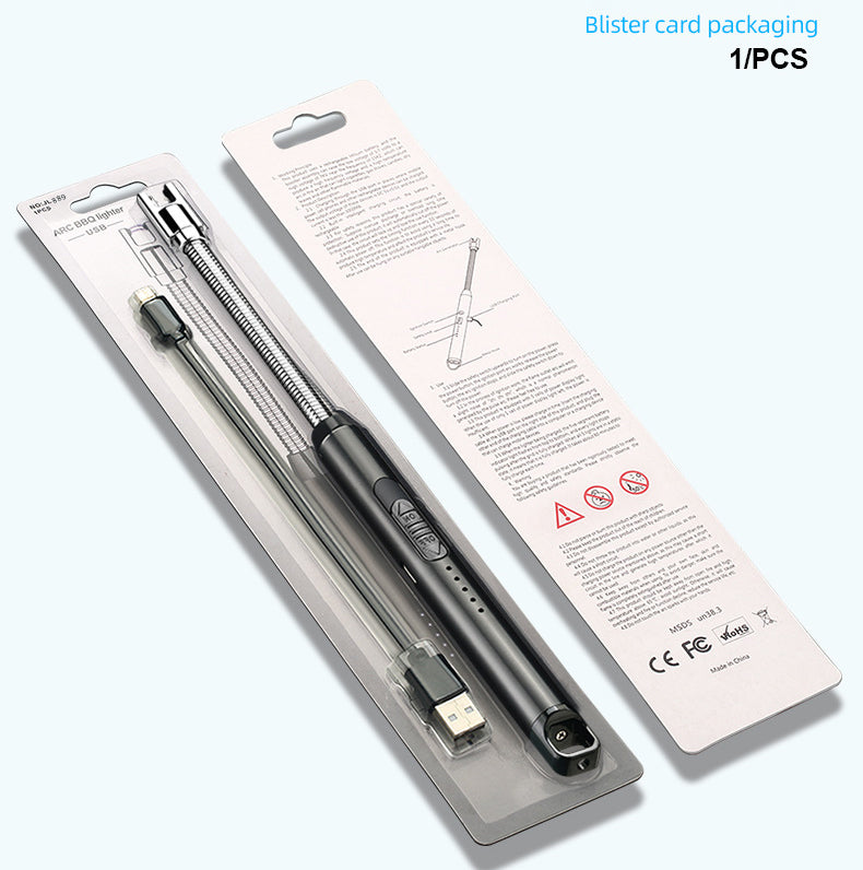 Electric Flameless Candle BBQ Lighter - Black