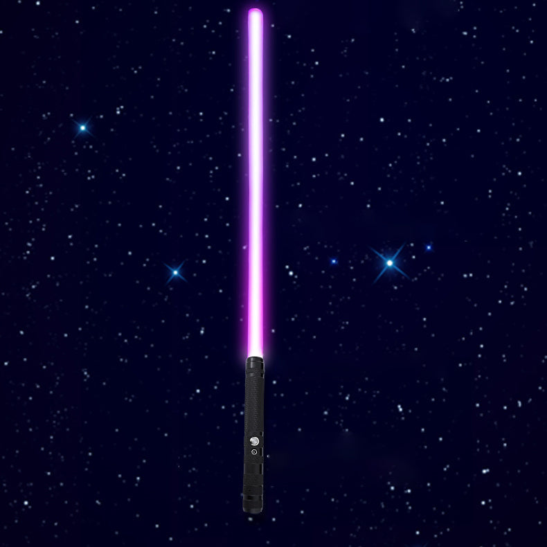 Double-Bladed Lightsaber Metal Rechargeable LED Sword with 7 RGB Colors Changeable and Sound Fonts