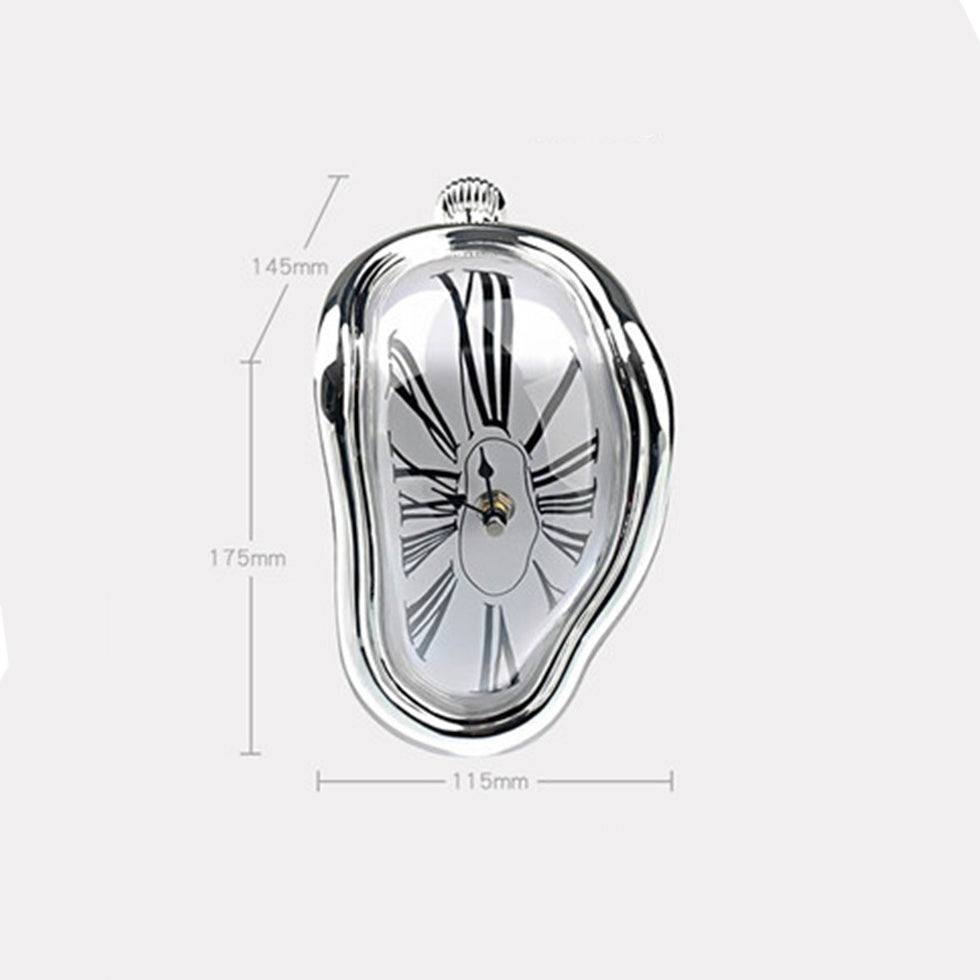 Melting Clock Black