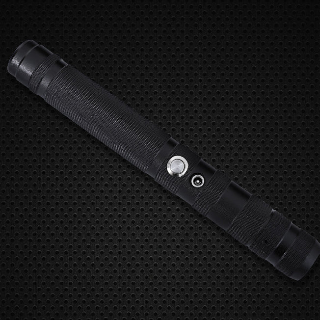 Double-Bladed Lightsaber Metal Rechargeable LED Sword with 7 RGB Colors Changeable and Sound Fonts