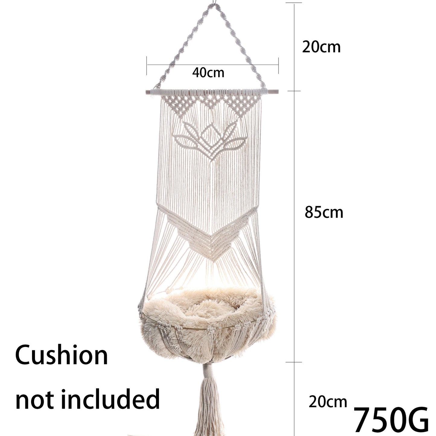 Hanging rope pet bed