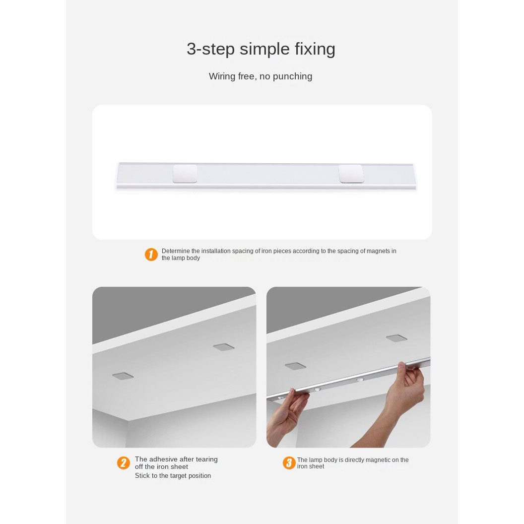 60cm LED Sensor Drawer Light Sliver