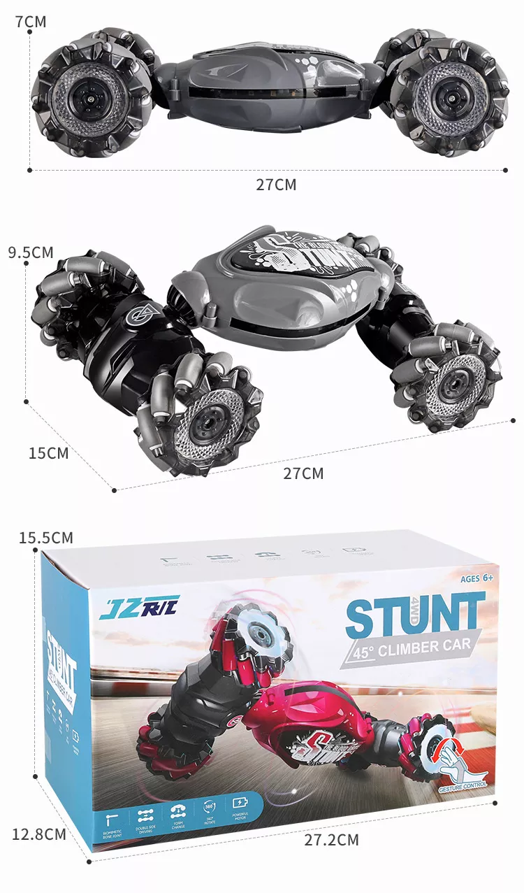 Gesture Sensing RC Stunt Car Gray
