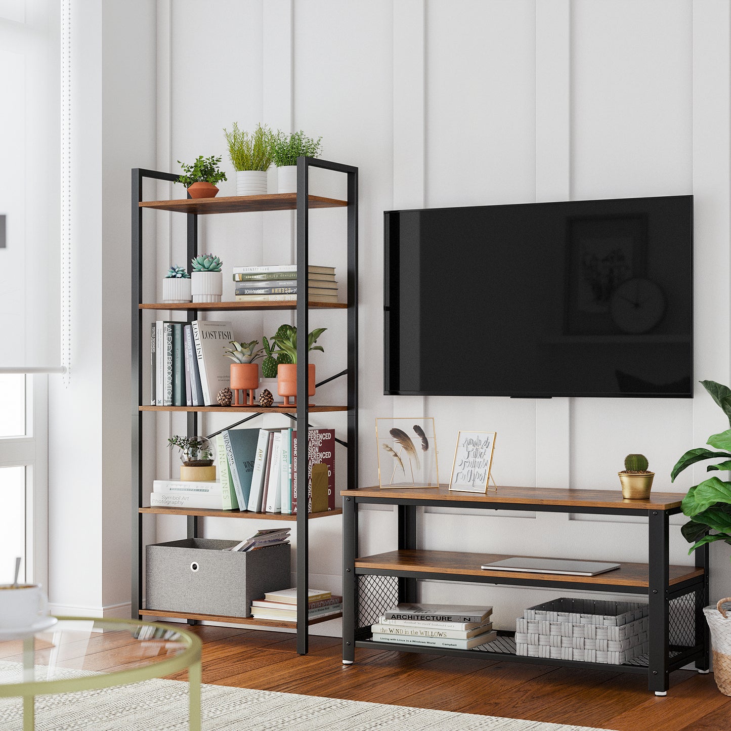 VASAGLE Bookcase, Bookshelf 5 Tier Shelf (Last three stock)