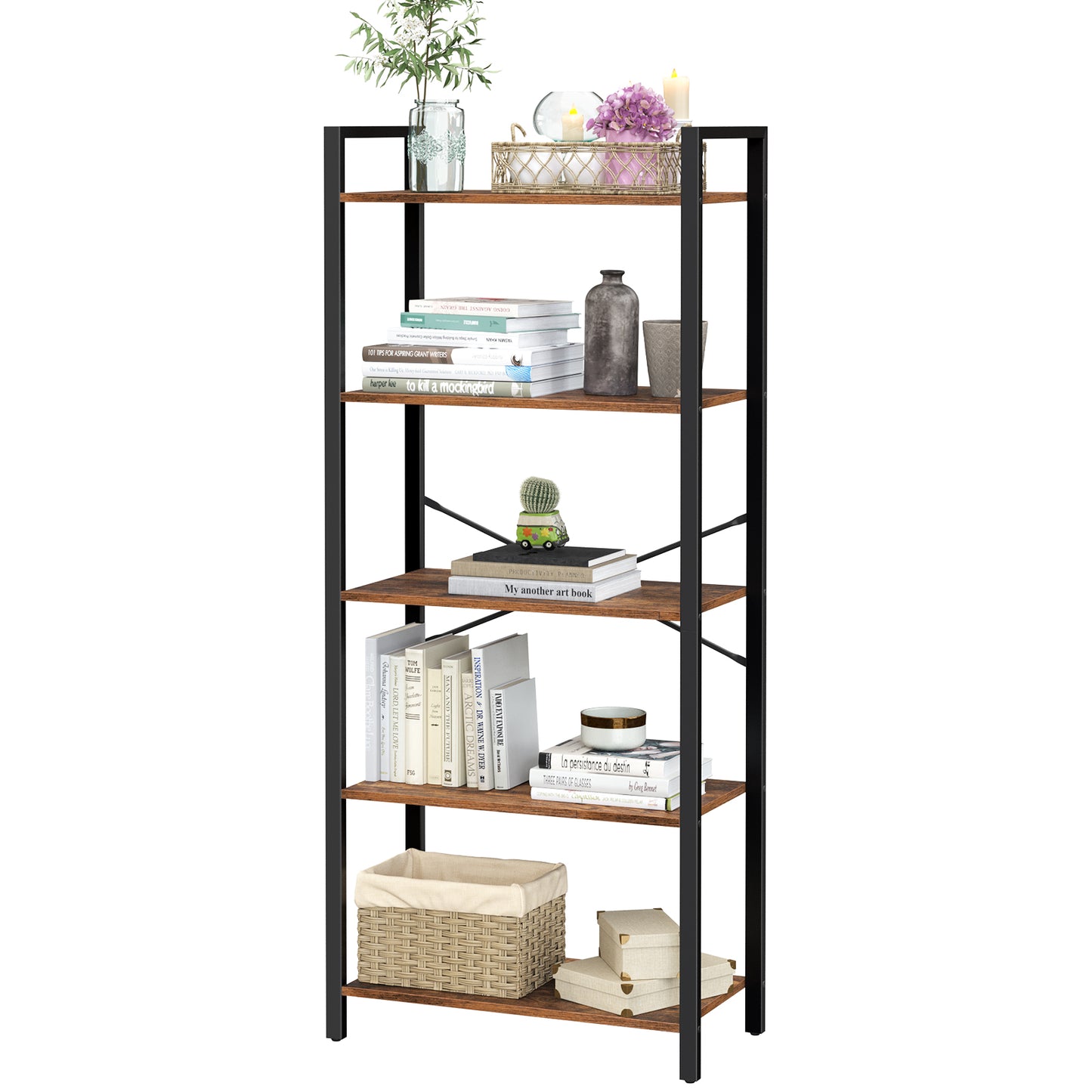VASAGLE Bookcase, Bookshelf 5 Tier Shelf (Last three stock)