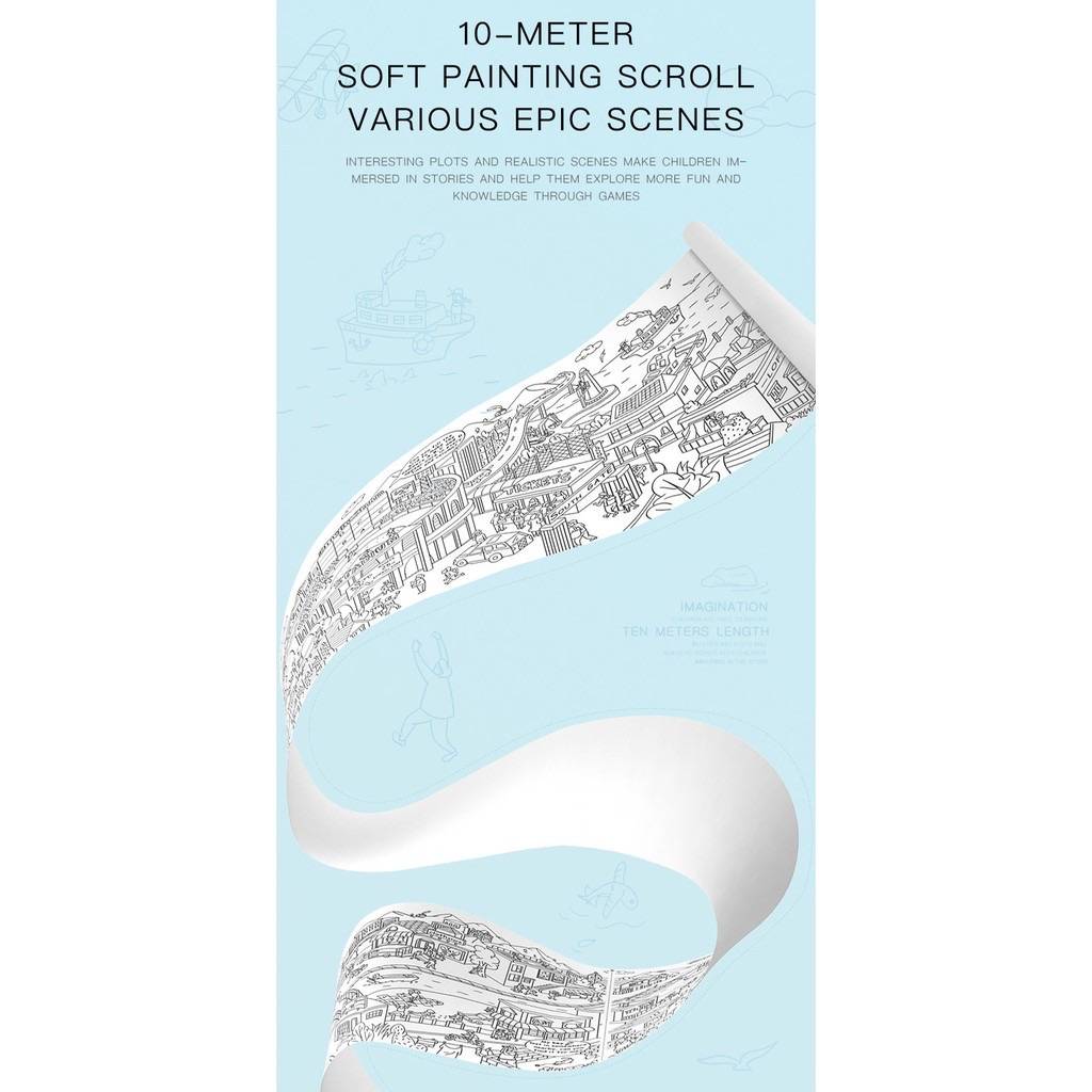 Coloring Paper Roll 10M - City