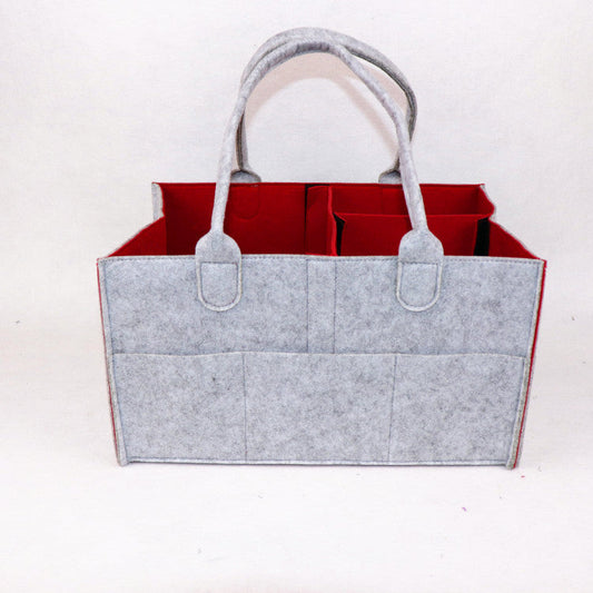 Baby Nappy Caddy Organizer - Red