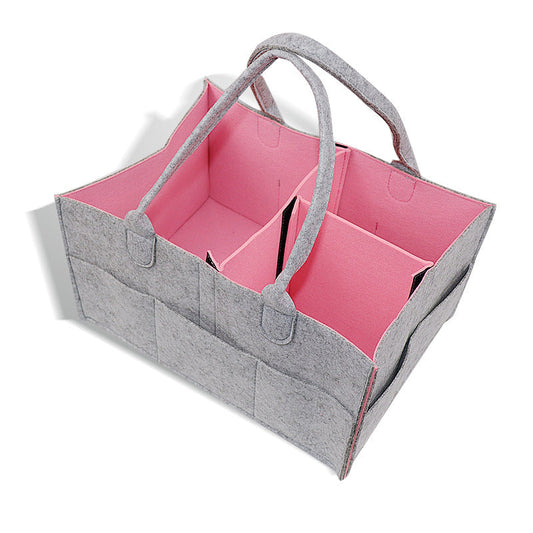 Baby Nappy Caddy Organizer - Pink