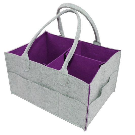 Baby Nappy Caddy Organizer - Purple